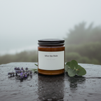 Jar of The Grace Collection premium soy candle on a white background