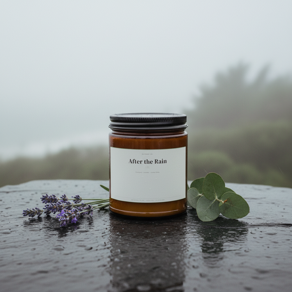 Jar of The Grace Collection premium soy candle on a white background