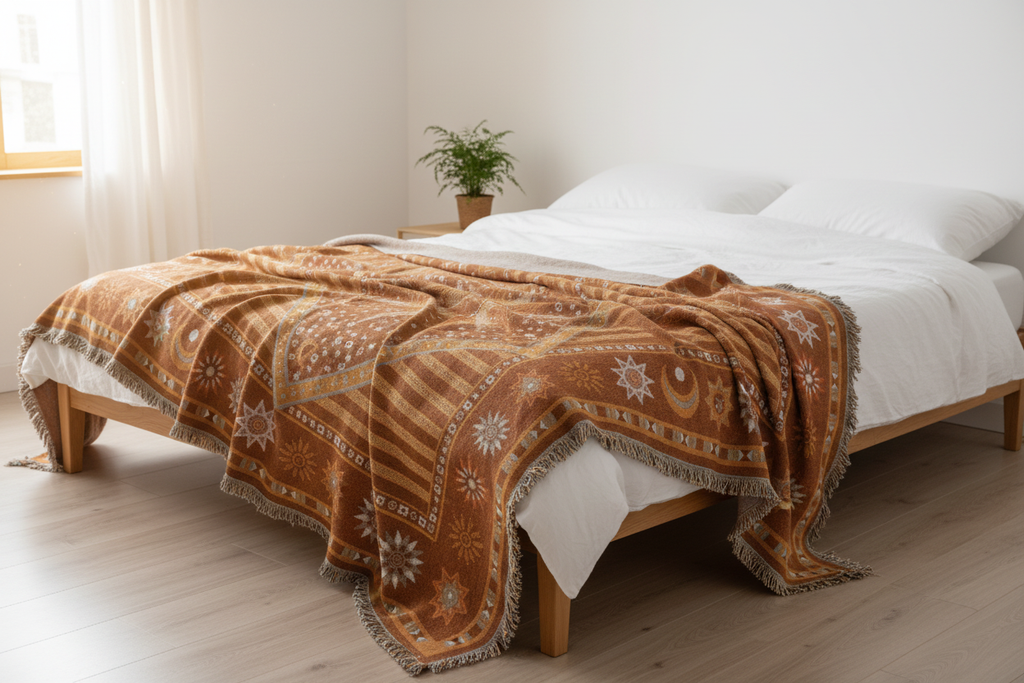 Celestial Throw — Bed Shot