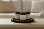 Close up tray with candles